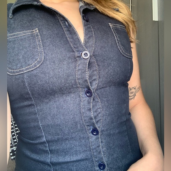 Vintage Denim Midi Dress🤍 - Picture 3 of 3